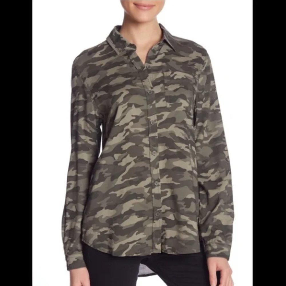 Beachlunchlounge Alana Camo Button Down Shirt